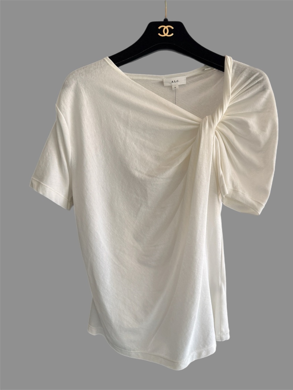 A.L.C. Liz Twist Ivory T-Shirt
